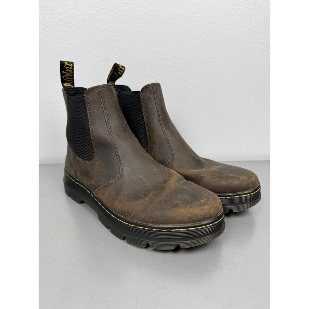 Dr. Martens Embury Chelsea Boots Mens 12 M Crazy Horse Brown Leather Soft Toe